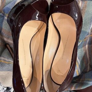 Giuseppe Zanotti Dark Burgundy Patent Heels